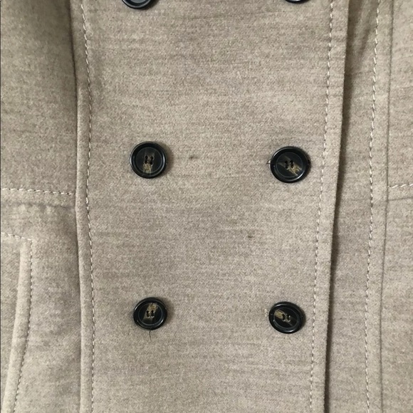 H&M beige pea coat jacket size US 6 EUR 36 - Picture 2 of 6
